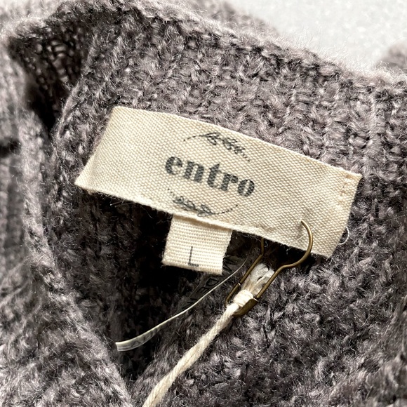 NWOT Cool Gray Entro Boatneck Sweater - Size Large - Picture 5 of 8
